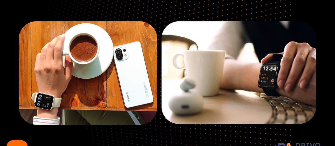 Xiaomi phone, Mi Watch and Mi True Wireless Earbuds styled in lifestyle product photography for the Photography Academy program
